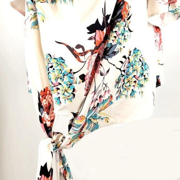 SHEIN Floral Print Knot Hem Blouse Size 4XL NWT - Picture 6 of 6